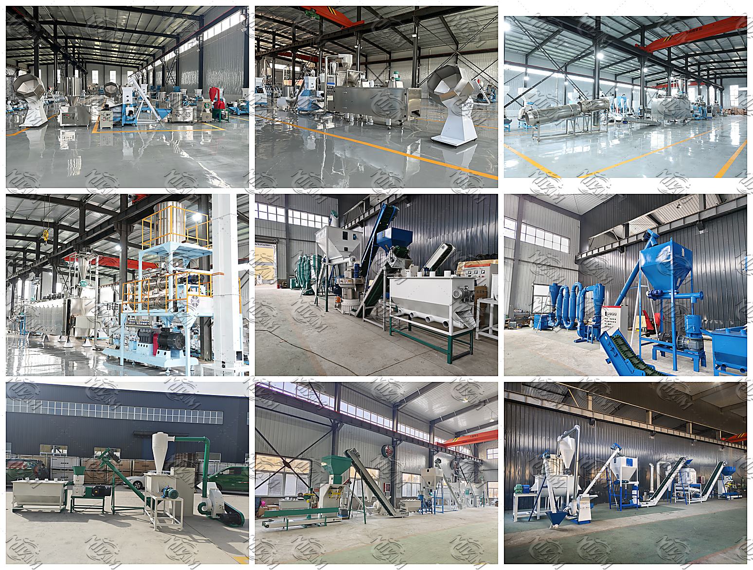 Real factory photos of Mikim's floating fish feed, wood pellet, and poultry feed pellet production lines Real factory photos of Mikim's floating fish feed, wood pellet, and poultry feed pellet production lines